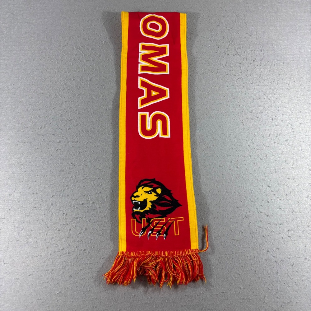 Ruffneck University of St. Thomas Celts Scarf Red Yellow UST Lion Mascot Fringe